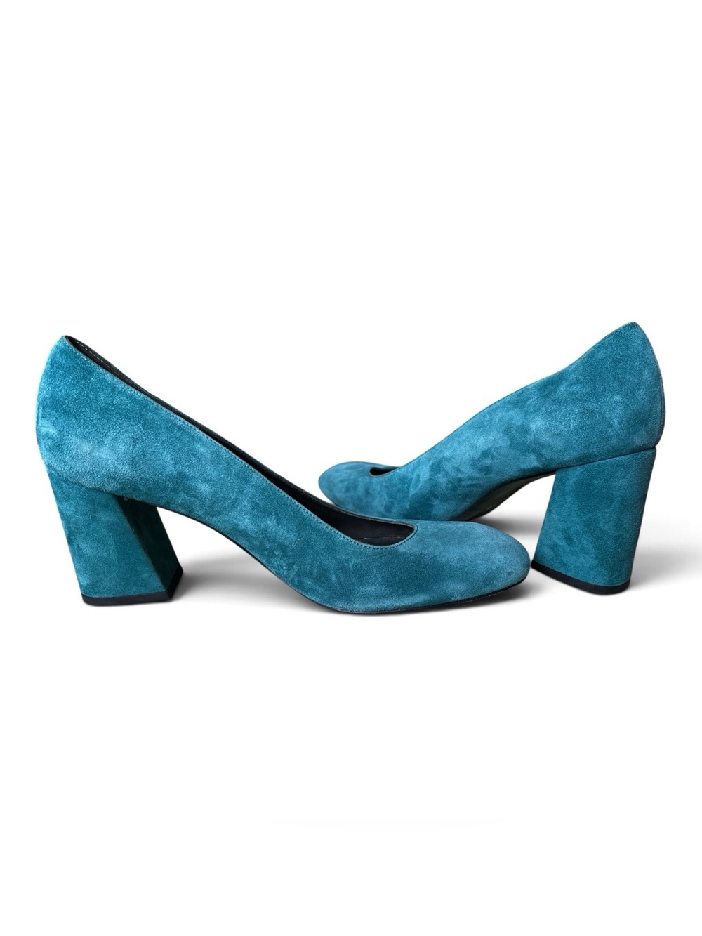 Stuart Weitzman Marymid Blue Block Heel Pumps, Women’s Size 10 M - Picture 6 of 10